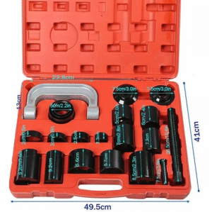kit o juego para extraer e instalar rotulas y bujes.  Profesional de 21 piezas